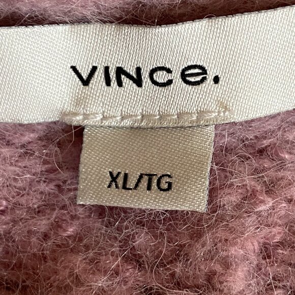 Vince Wool Alpaca Cable Knit Sweater Pink Feminine Soft Girl Quiet Luxury-M/L - Picture 10 of 13